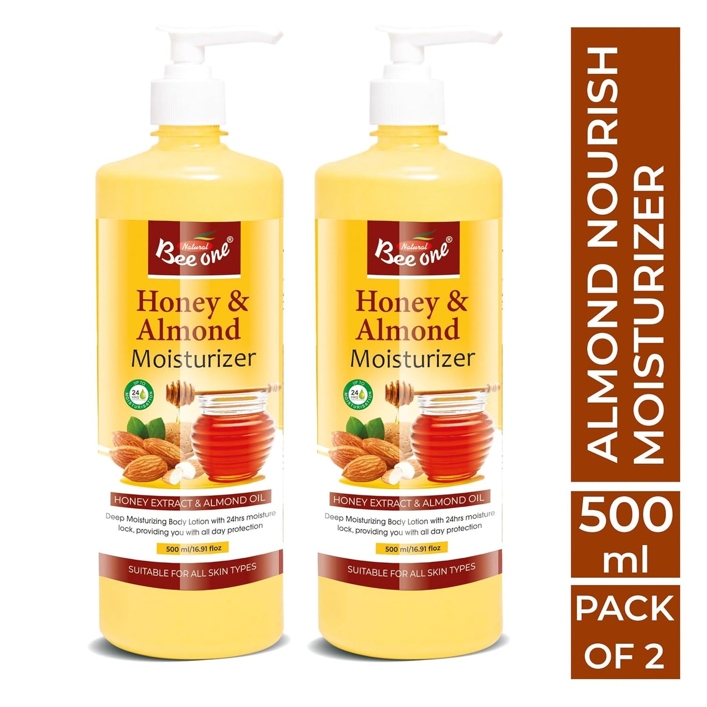HONEY ALMOND MOISTURIZER 500ML (PACK OF 2)