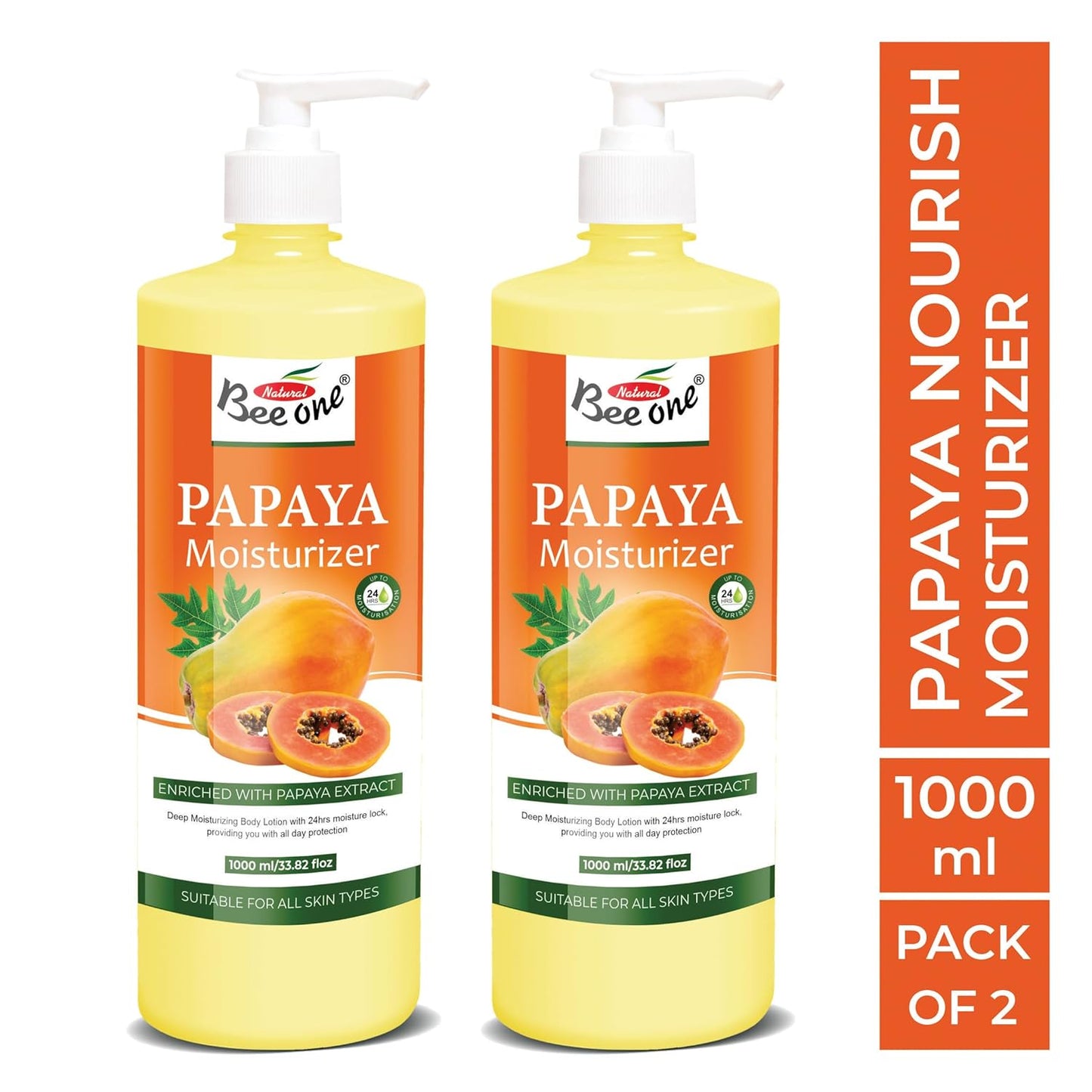 PAPAYA MOISTURIZER 1000ML (PACK OF 2)