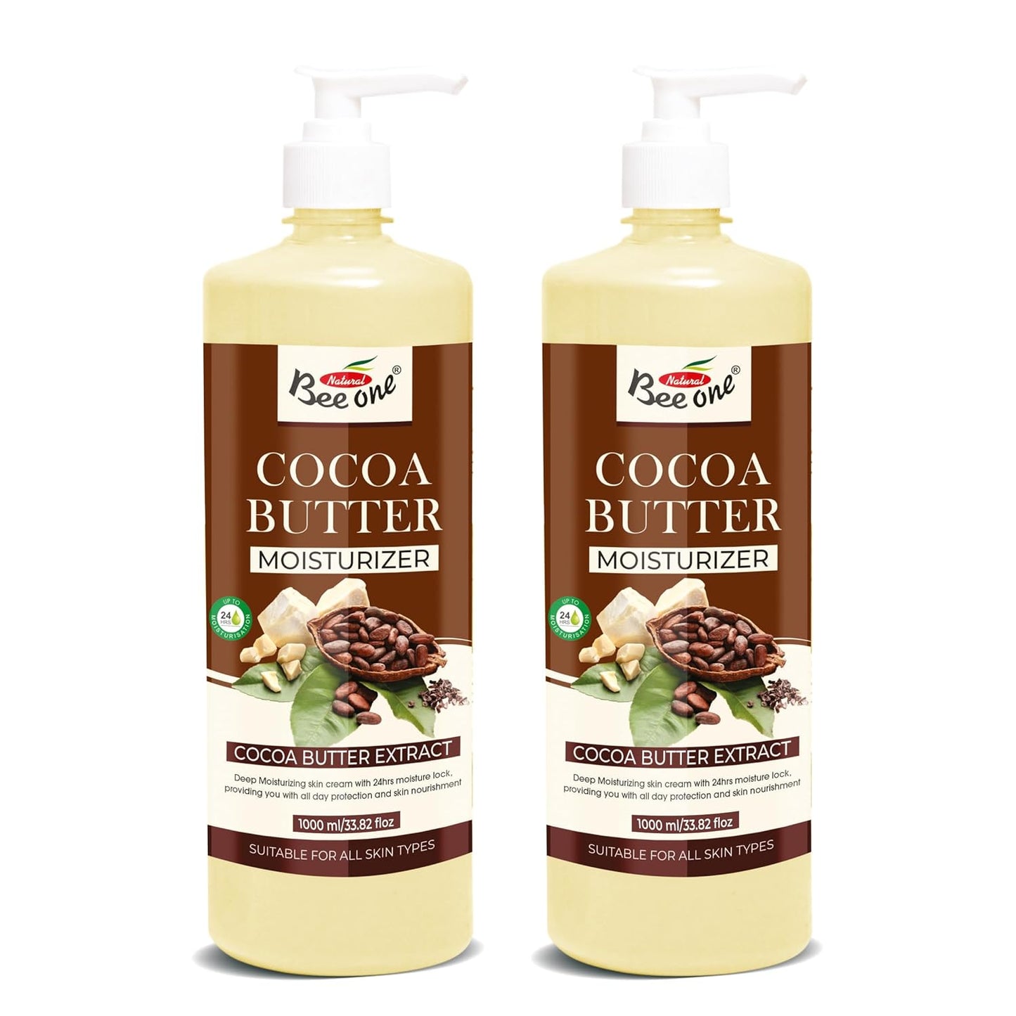 COCOA BUTTER MOISTURIZER 1000ML (PACK OF 2)