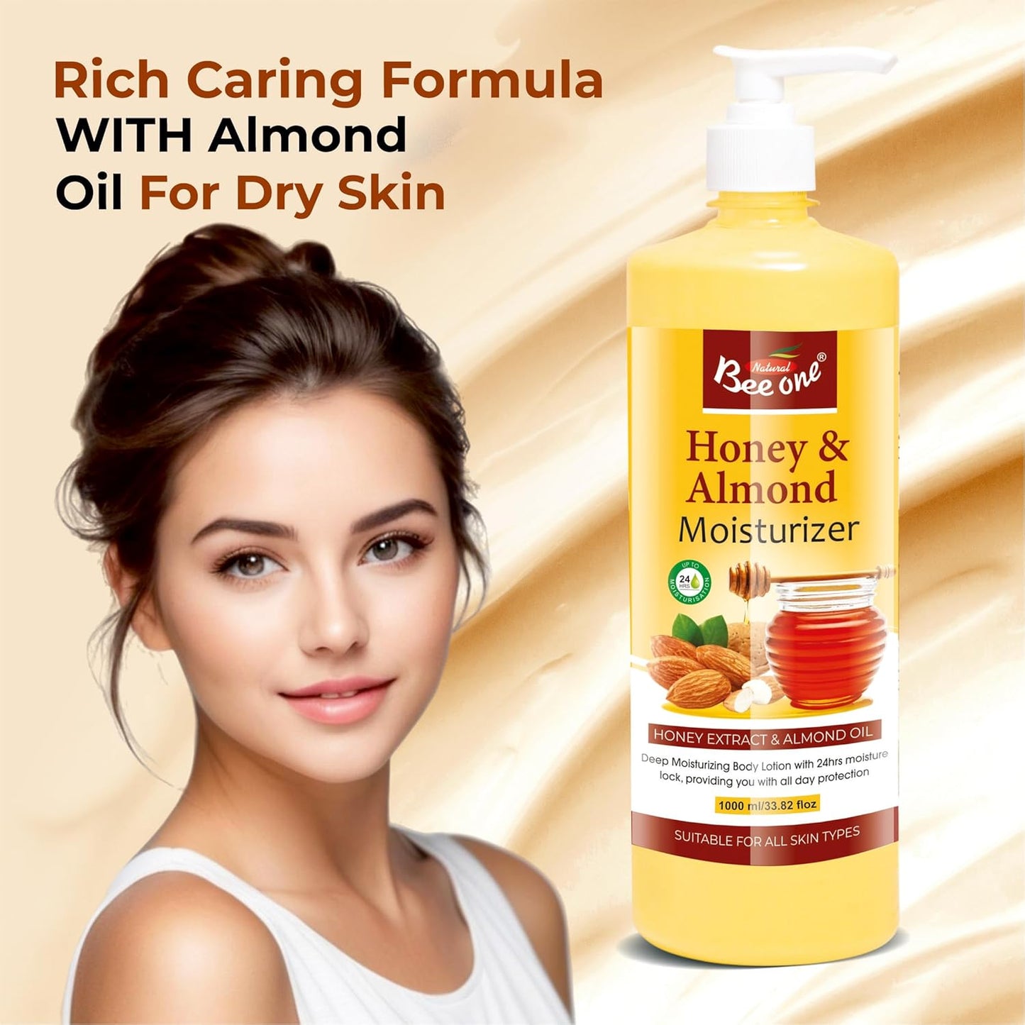Honey & Almond Moisturiser 1000ml