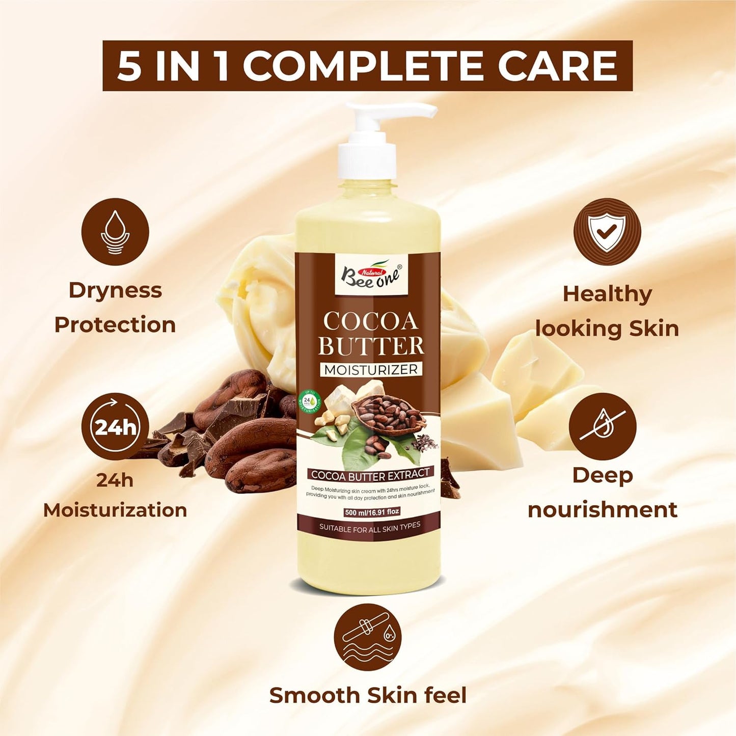 COCOA BUTTER MOISTURIZER 500 ml