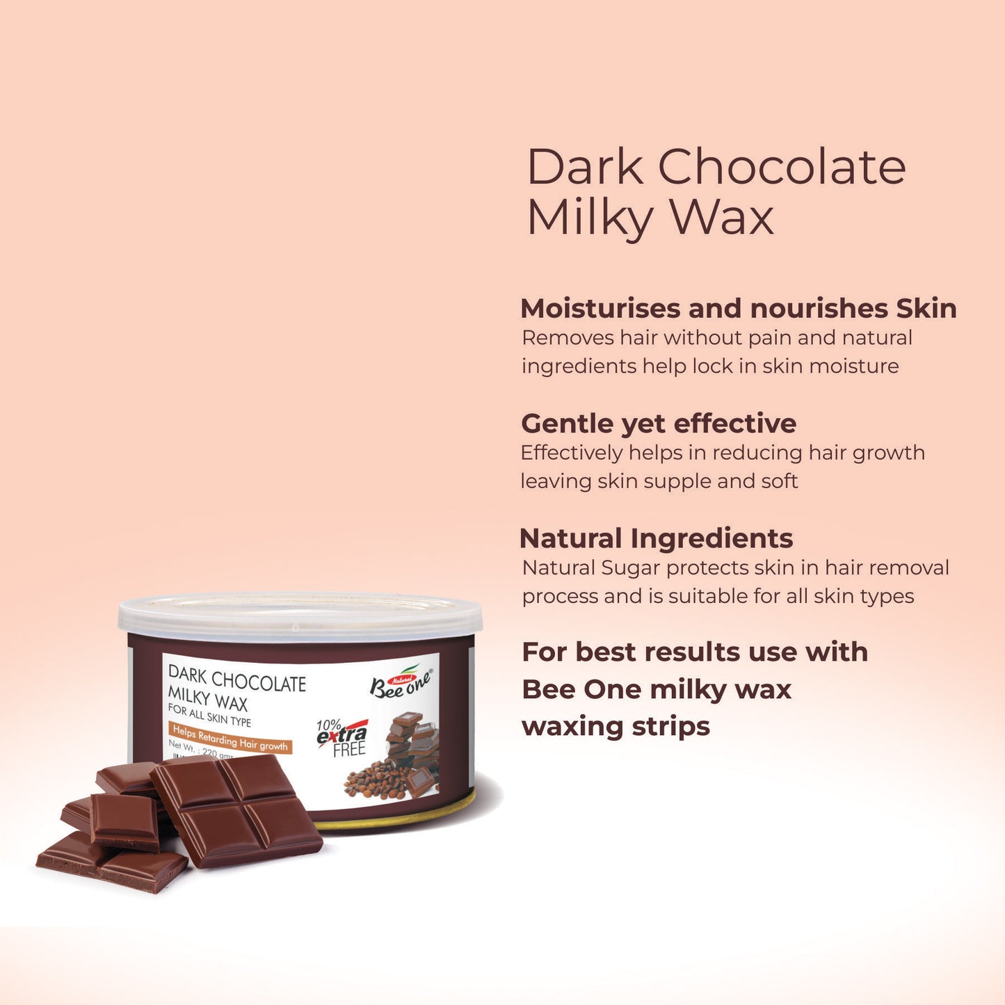 DARK CHOCOLATE MILKY WAX 220g