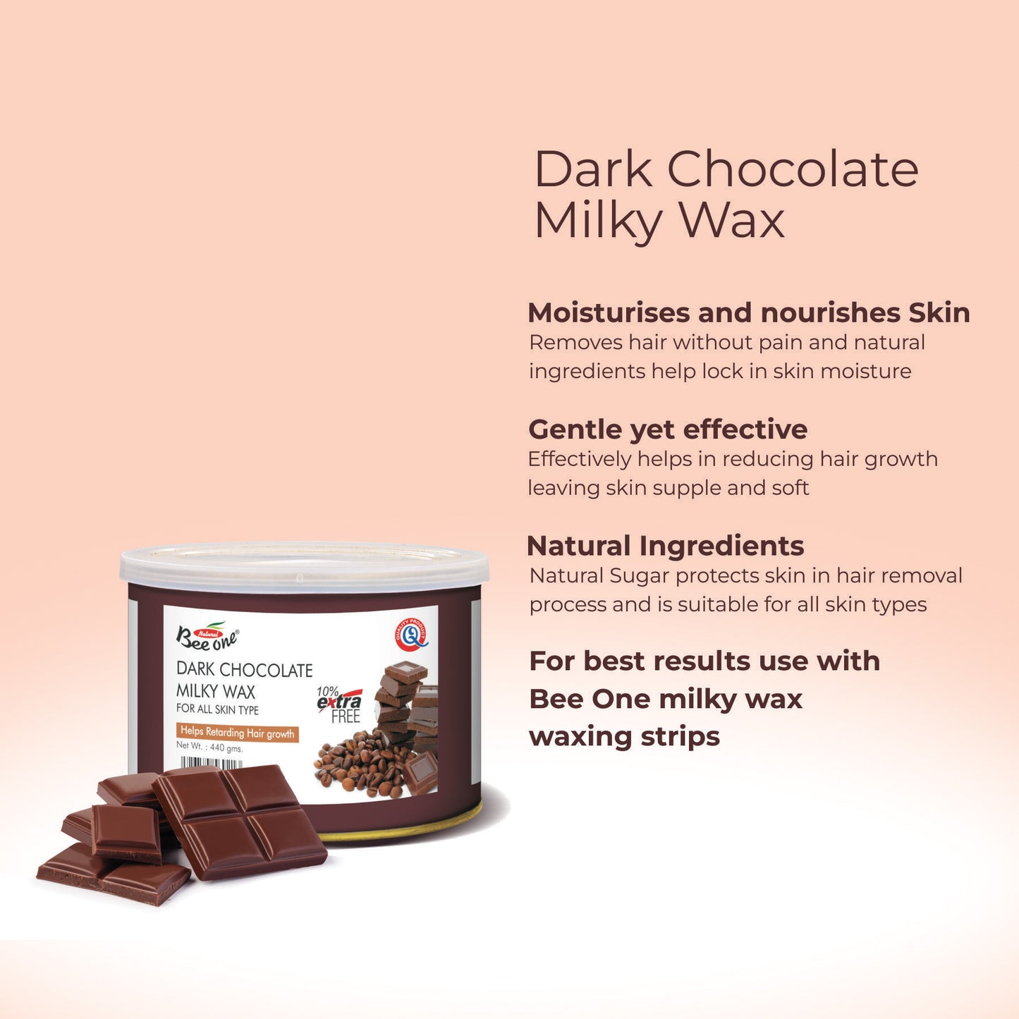 DARK CHOCOLATE MILKY WAX 440g