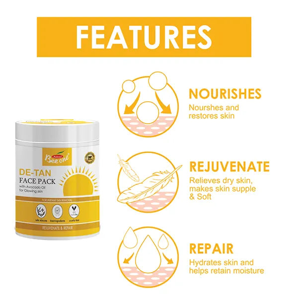 DE-TAN FACE PACK 500ML