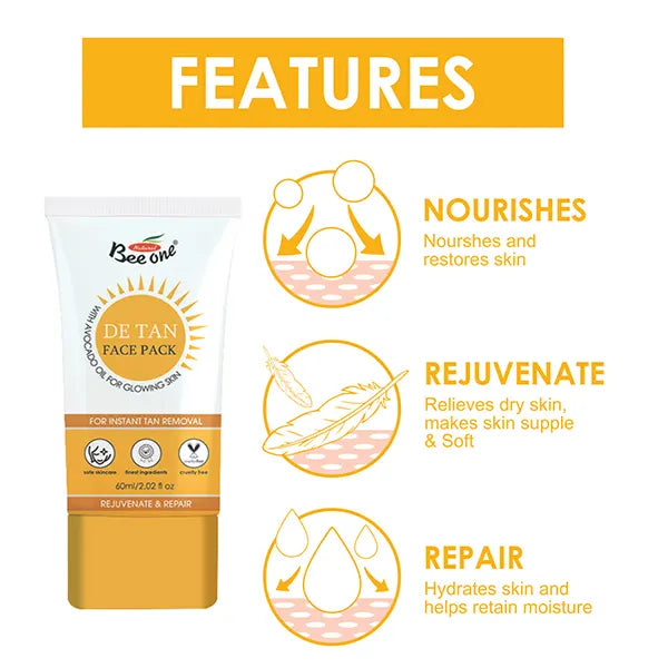 DE-TAN FACE PACK 60ML