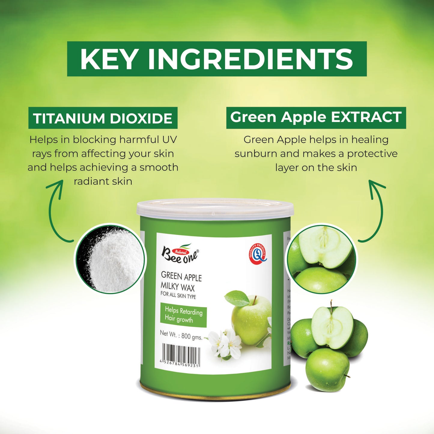 GREEN APPLE MILKY WAX 800g