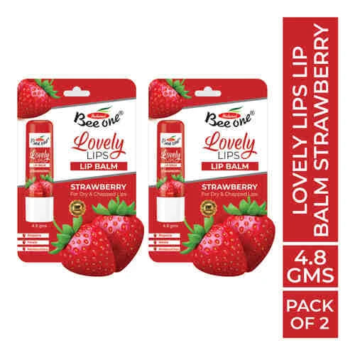 Lovely Lips Strawberry Lip Balm(PACK OF 2)