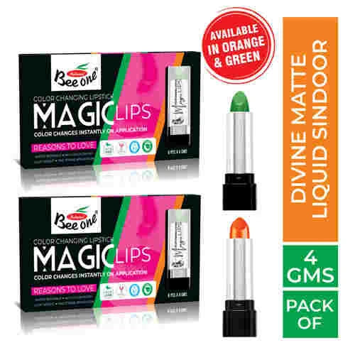MAGIC GREEN & MAGIC ORANGE LIPSTICK (PACK OF 2)