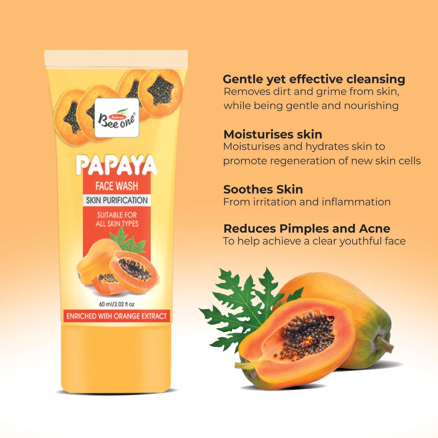 PAPAYA FACE WASH(PACK OF 2)