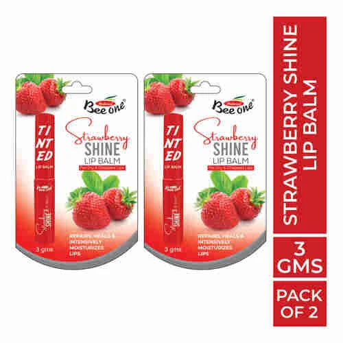 STRAWBERRY SHINE LIP BALM (PACK OF 2)