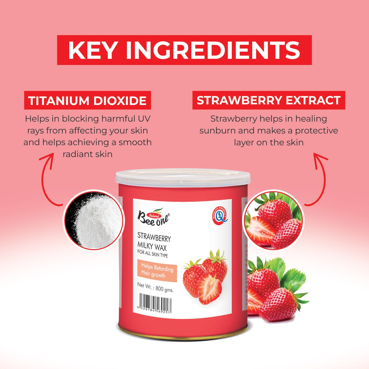 STRAWBERRY MILKY WAX 800g