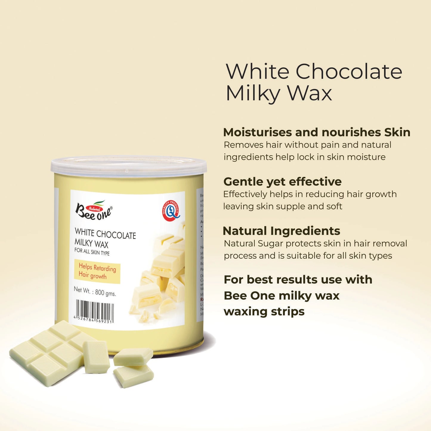 WHITE CHOCOLATE MILKY WAX & BROWN WAXING STRIPS