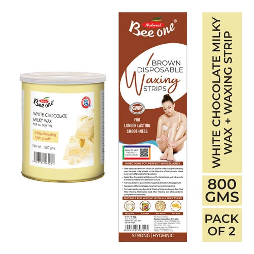 WHITE CHOCOLATE MILKY WAX & BROWN WAXING STRIPS