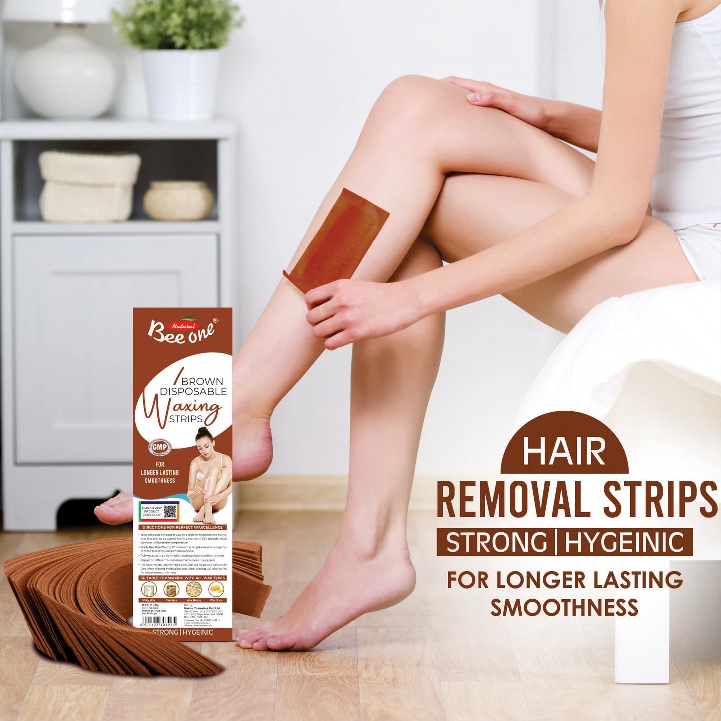 WHITE CHOCOLATE MILKY WAX & BROWN WAXING STRIPS