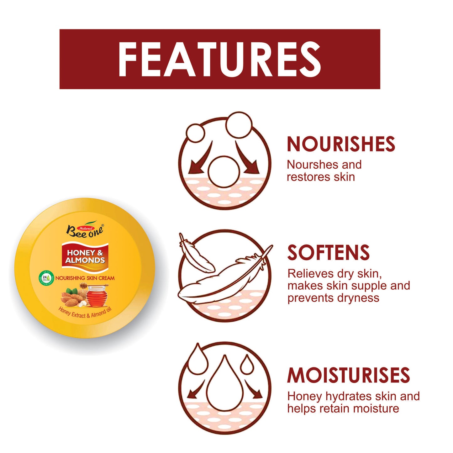 HONEY & ALMOND MASSAGE CREAM 500 ml