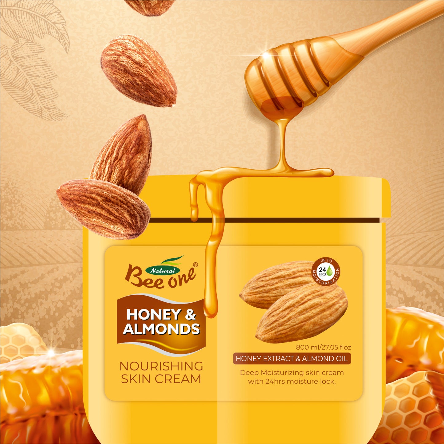 HONEY & ALMOND MASSAGE CREAM 800 gm