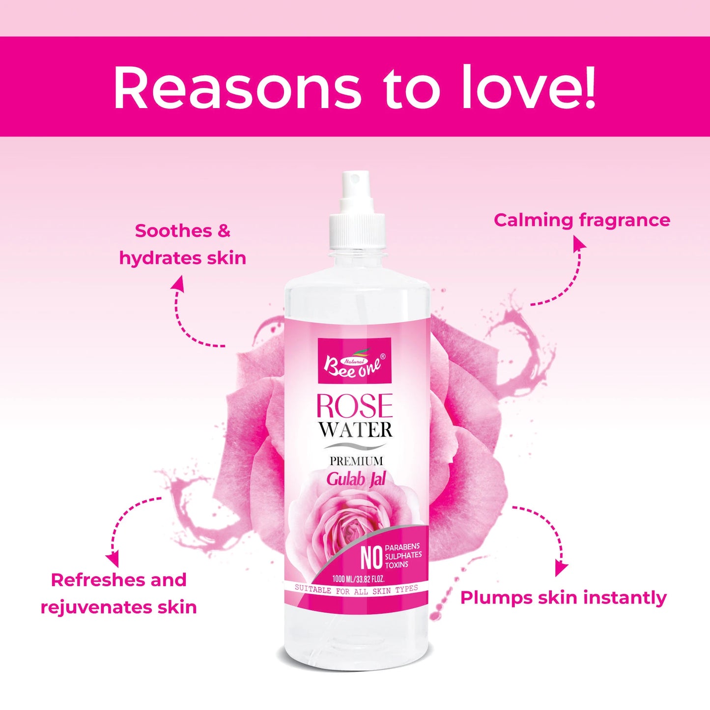 ROSE WATER 120ml (SPRAY)