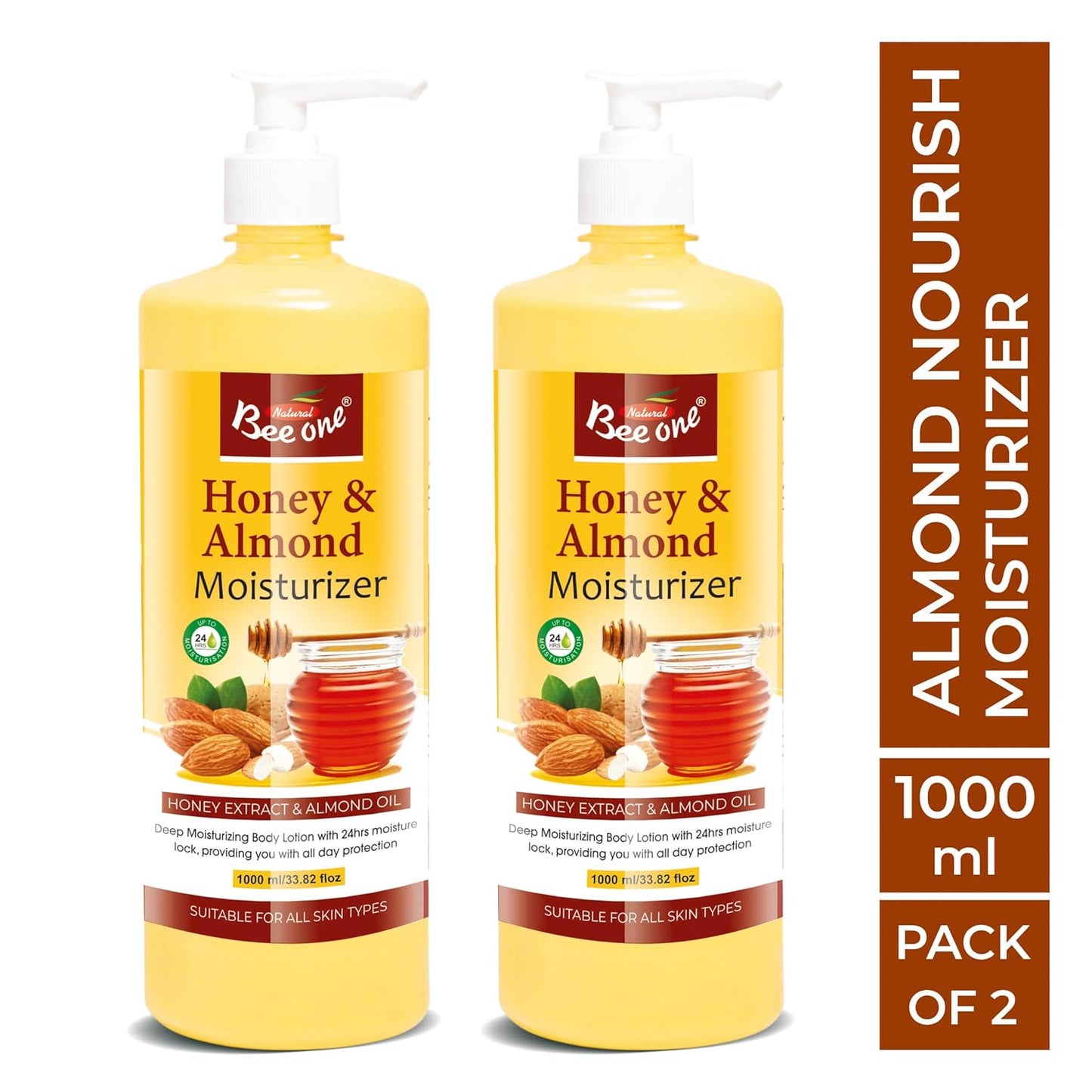 HONEY ALMOND MOISTURIZER 1000ML (PACK OF 2)