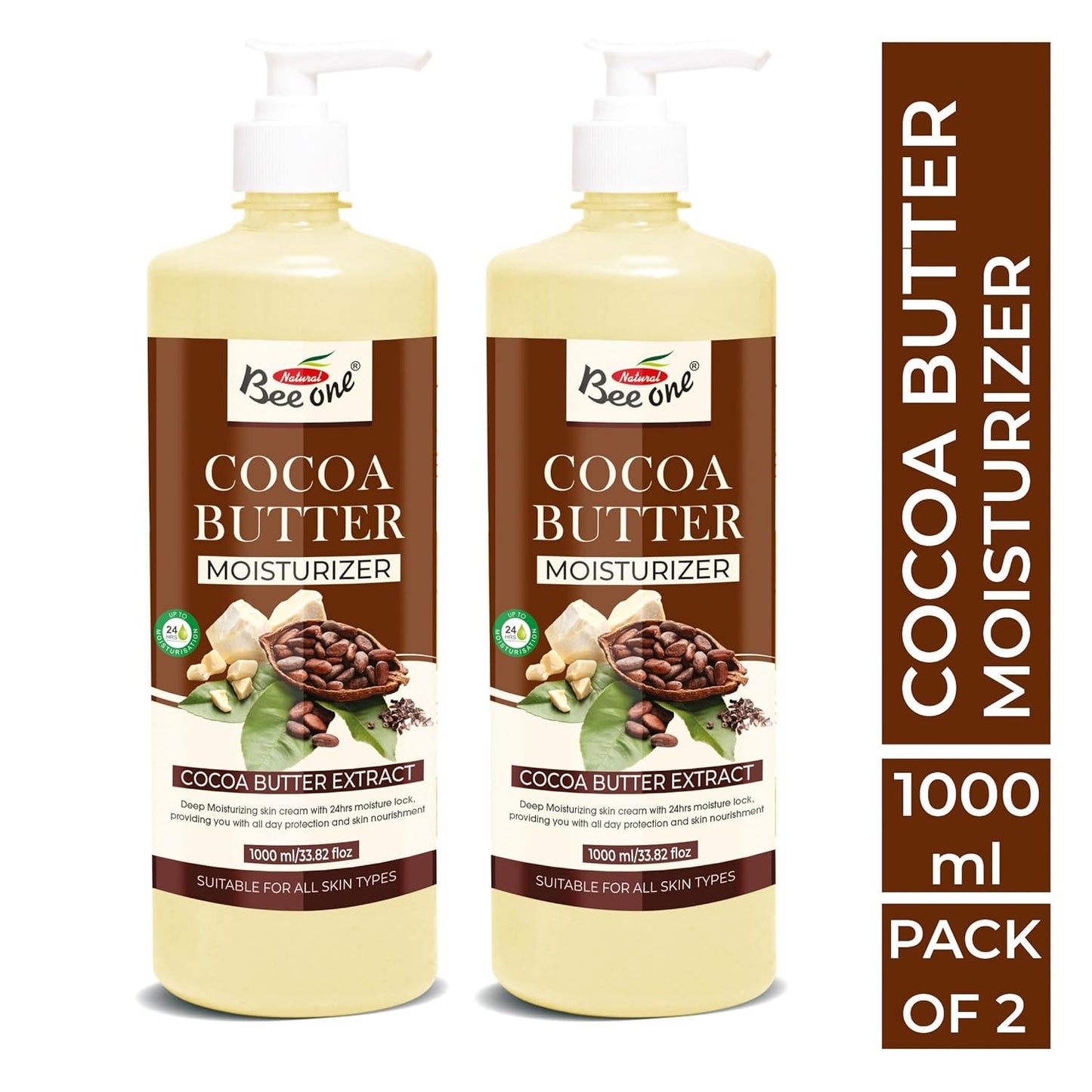 COCOA BUTTER MOISTURIZER 1000ML (PACK OF 2)