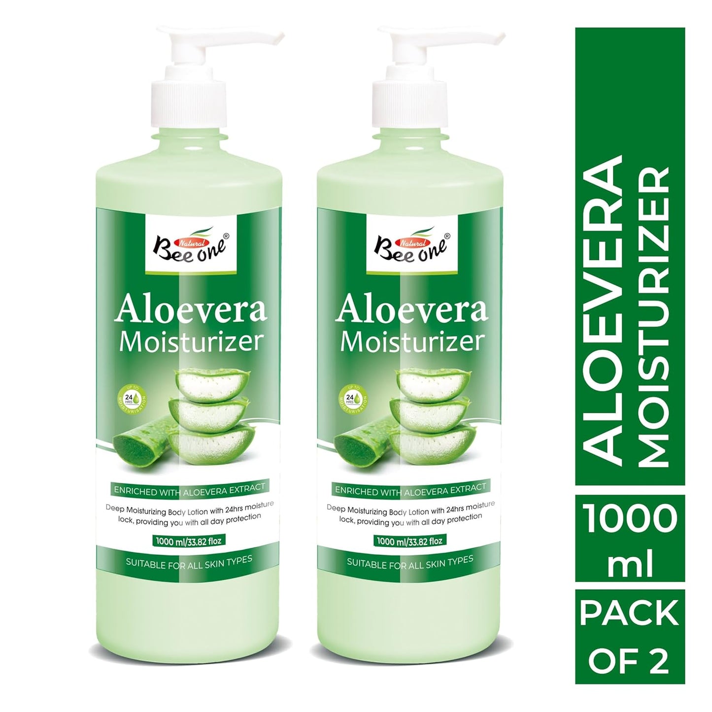 ALOEVERA MOISTURIZER 1000ML (PACK OF 2)