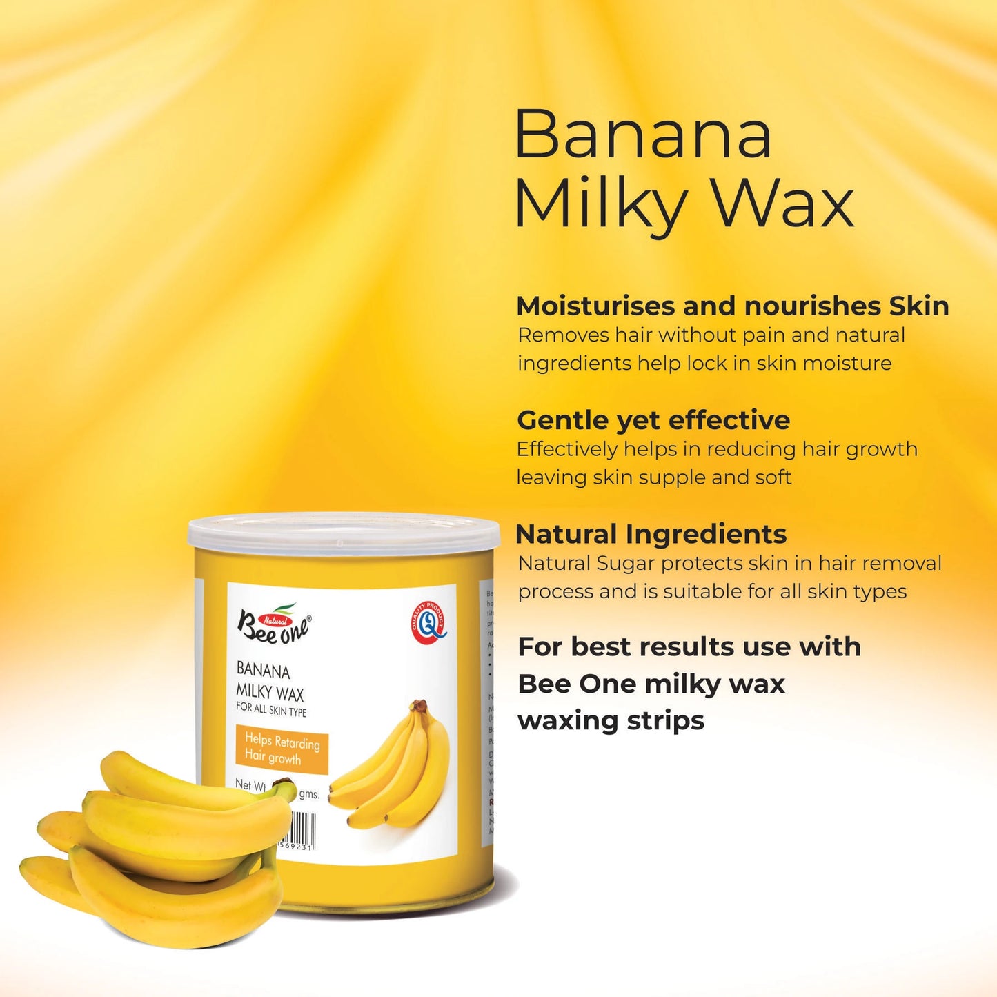 BANANA MILKY WAX & BROWN WAXING STRIPS