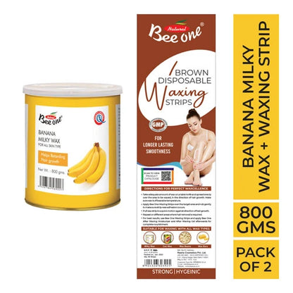 BANANA MILKY WAX & BROWN WAXING STRIPS