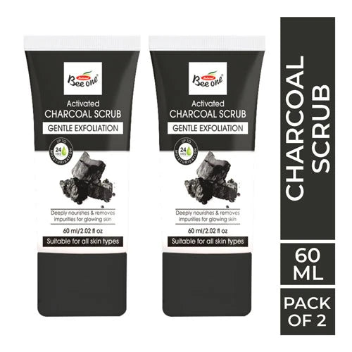 CHARCOAL FACE & BODY SCRUB 60ML (PACK OF 2)
