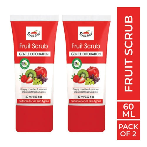 MIX FRUIT FACE & BODY SCRUB(PACK OF 2)