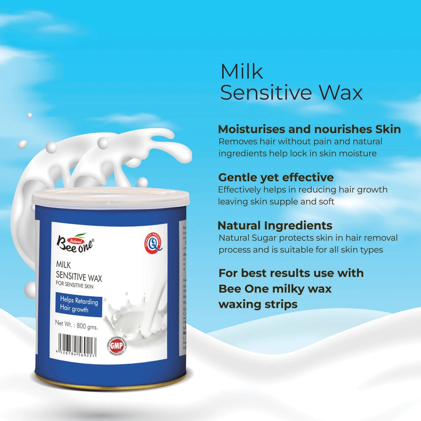 MILK SENSETIVE MILKY WAX & BROWN WAXING STRIPS