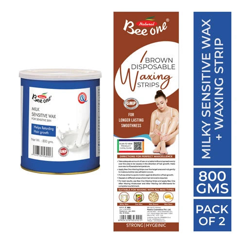 MILK SENSETIVE MILKY WAX & BROWN WAXING STRIPS