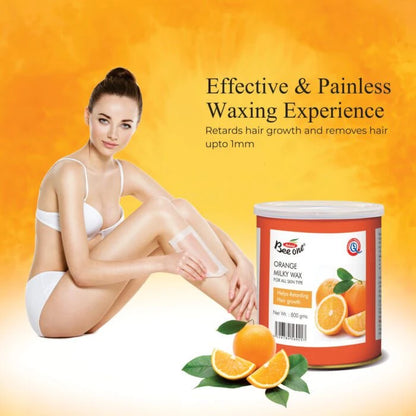 ORANGE MILKY WAX & BROWN WAXING STRIPS