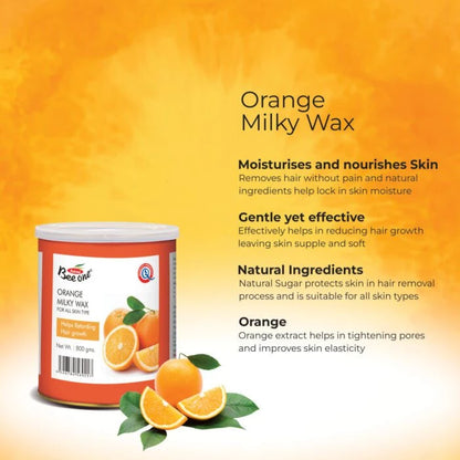 ORANGE MILKY WAX & BROWN WAXING STRIPS