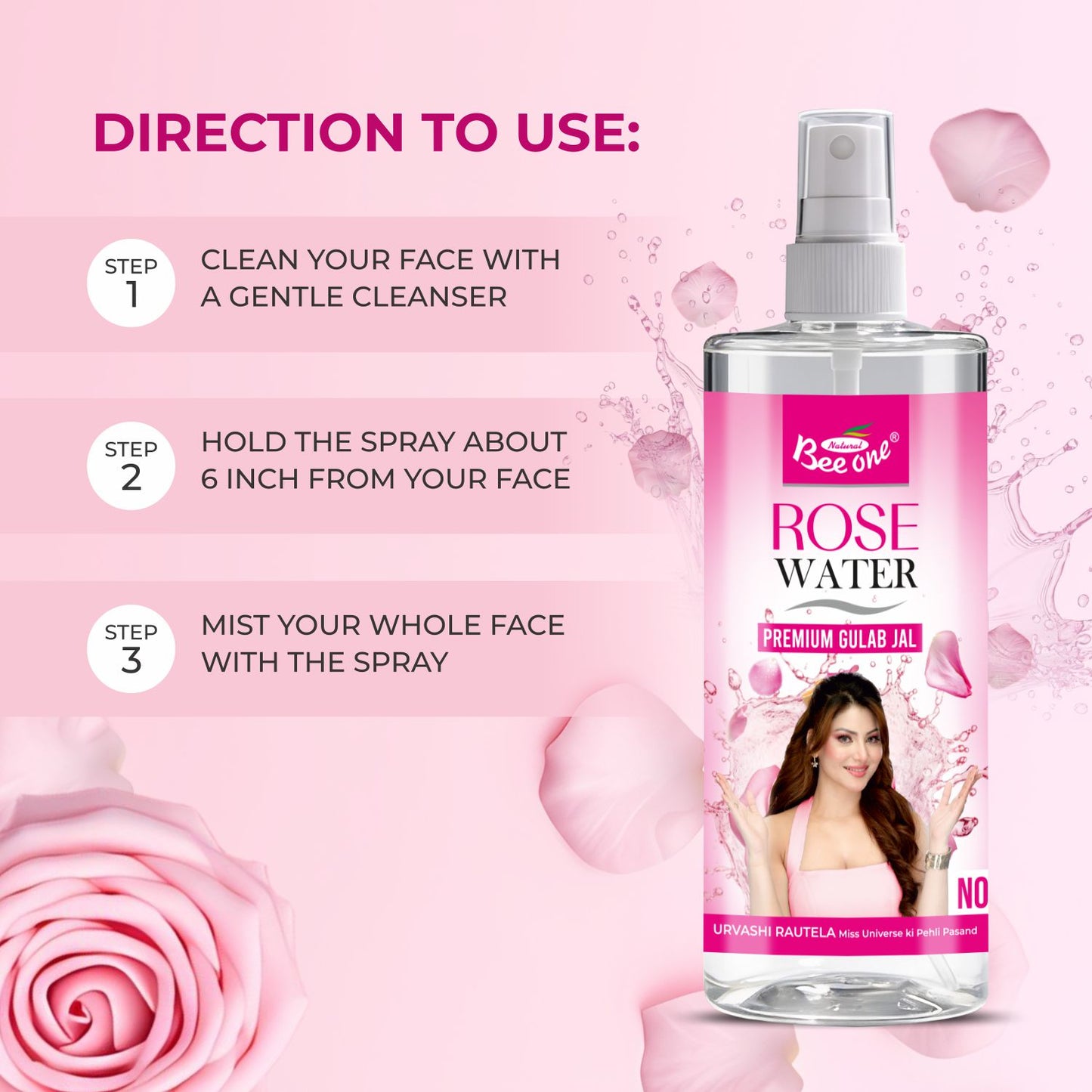 ROSE WATER 500ML (PACK OF 2)