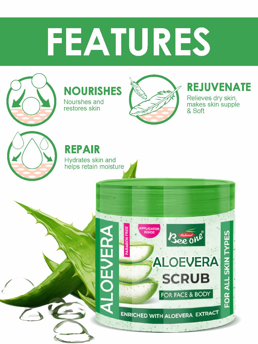 ALOEVERA FACE & BODY SCRUB 500ml