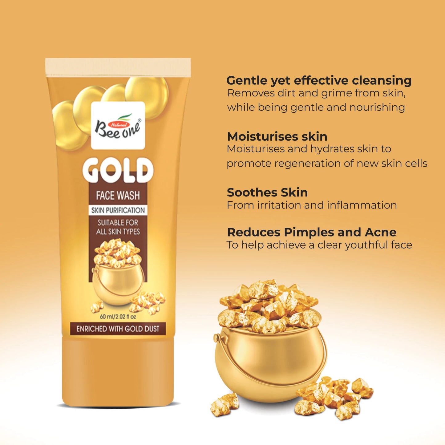 GOLD FACE WASH(PACK OF 2)