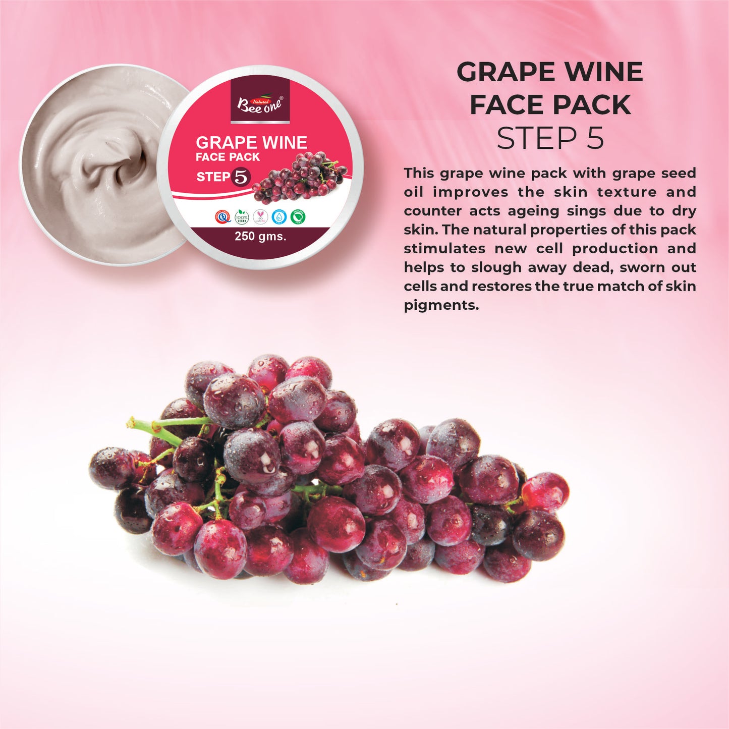 GRAPE WINE FACIAL KIT 1100g