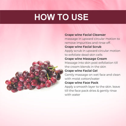 GRAPE WINE FACIAL KIT 1100g