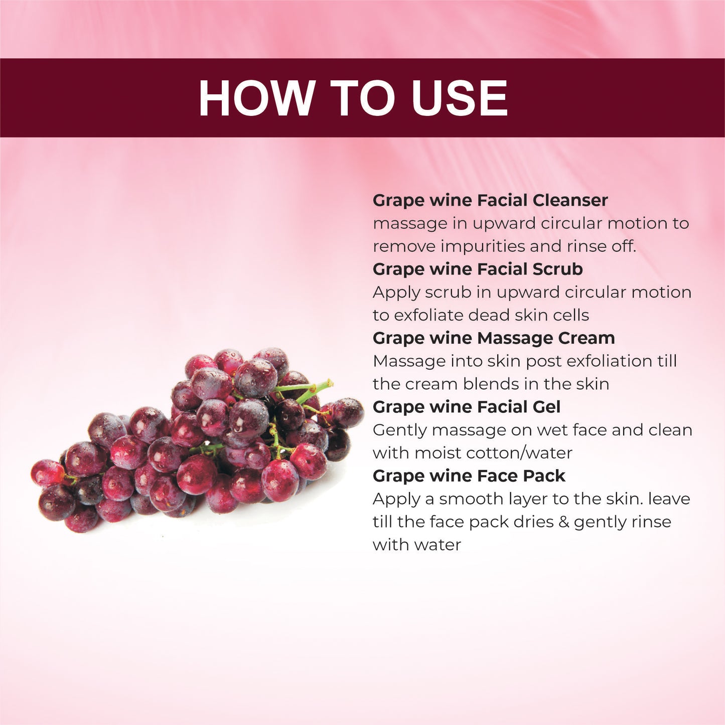 GRAPE WINE FACIAL KIT 125g