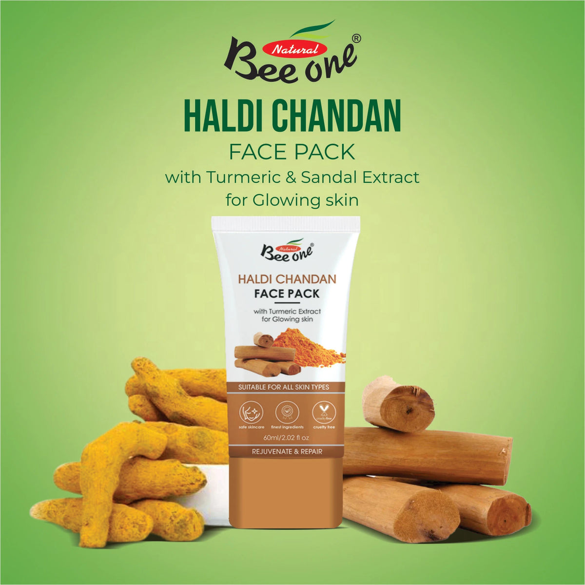 Haldi Pack HALDI CHANDAN FACE PACK(PACK OF 2) – Beeone