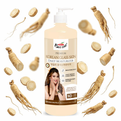 Bee One Korean Glass Skin Daily Moisturizer 1000ml | Enriched with Rice Water & Ginseng Extract