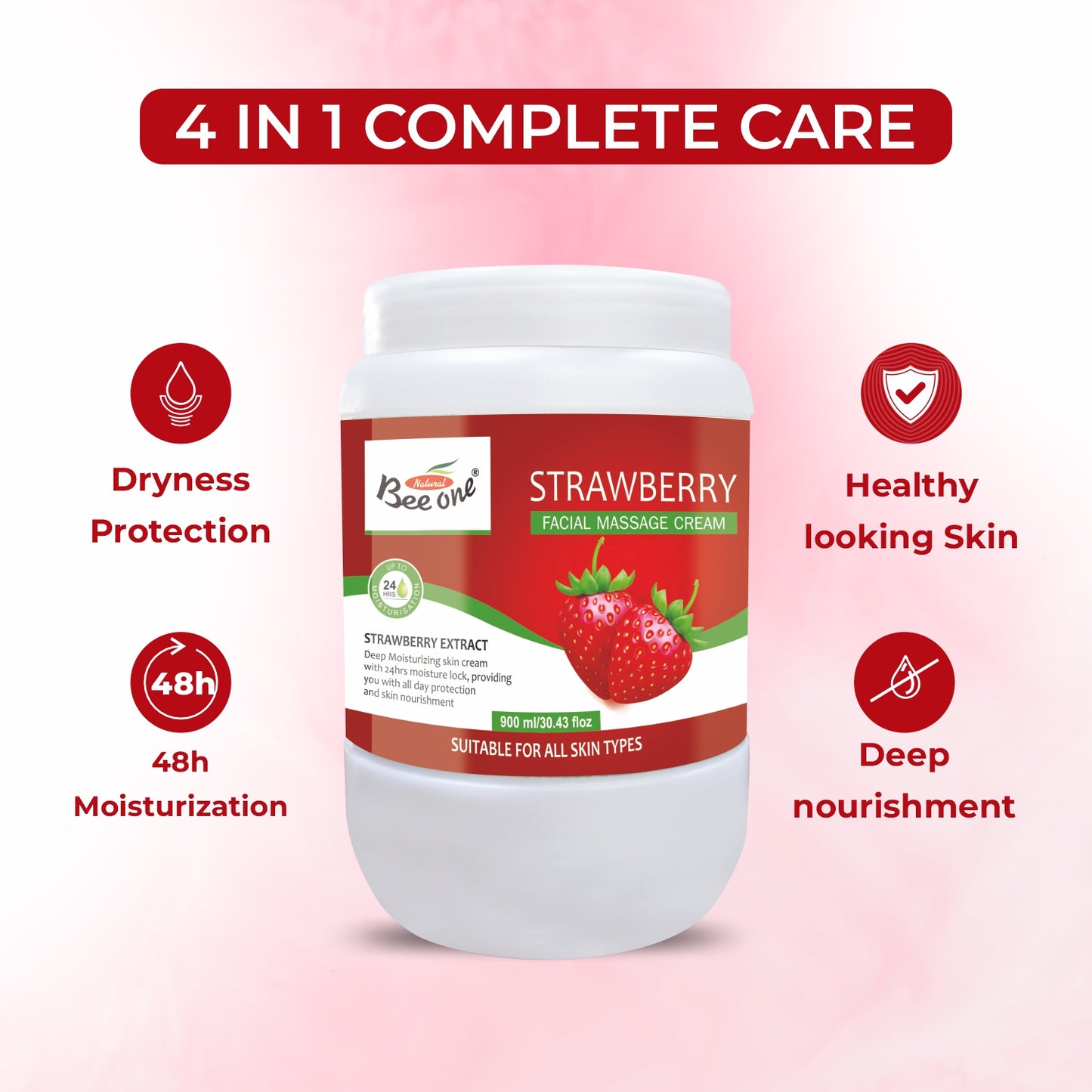 STRAWBERRY MASSAGE CREAM 900ML
