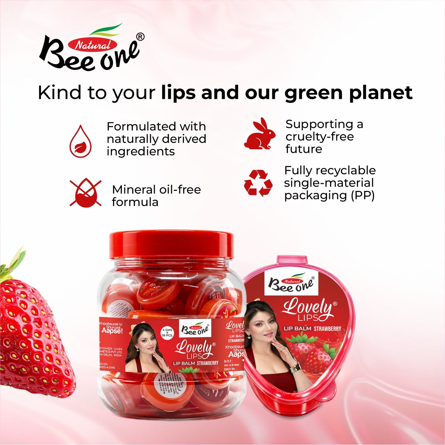 STRAWBERRY LIP BALM 4g